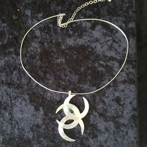 Sterling Silver Three D Three "C" Necklace